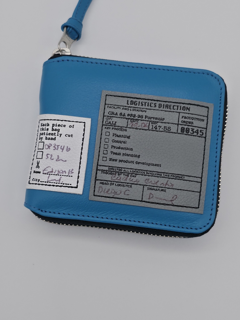 Min & Mon Bright Blue Zip-Around Wallet Limited Edition